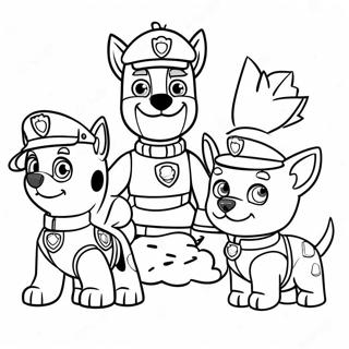 Kolorowanka Uroczych Postaci Paw Patrol Na Swieto Dziekczynienia 23554-21755