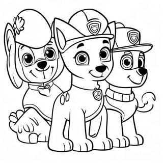 Kolorowanka Uroczych Postaci Paw Patrol Na Swieto Dziekczynienia 23554 21756