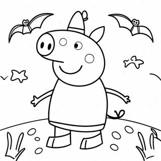 Świnka Peppa Halloween Kolorowanki