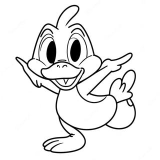 Karta Kolorowanka Daffy Duck W Zabawnej Pozie 23814-21961