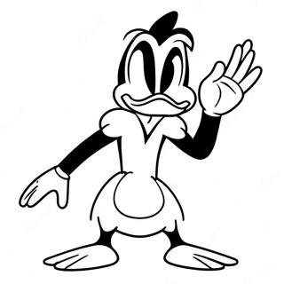 Karta Kolorowanka Daffy Duck W Zabawnej Pozie 23814-21962