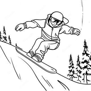 Fajny Snowboardzista Wykonujacy Triki Kolorowanka 24335-22370