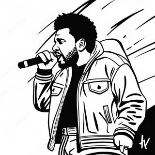 Kolorowanka Z The Weeknd Wystepujacym Na Scenie 24806-22737