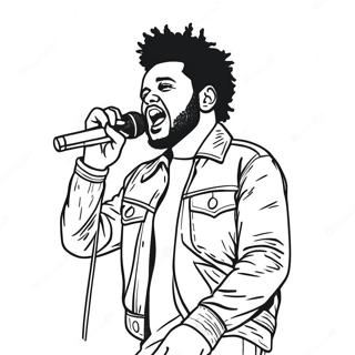 Kolorowanka Z The Weeknd Wystepujacym Na Scenie 24806-22740