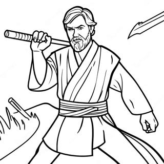 Kolorowanka Obi Wan Kenobi W Bitwie 26653-24382