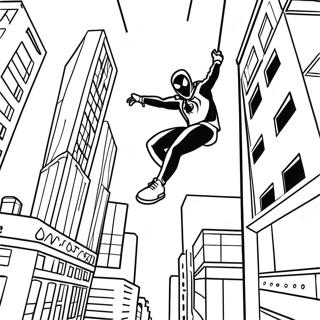 Miles Morales Hustajacy Sie Przez Miasto Kolorowanka 27764-25255