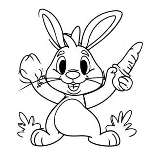 Kolorowanka Smieszny Bugs Bunny Z Marchewka 27975-25416