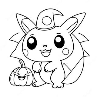 Kolorowanka Uroczy Halloweenowy Pokemon 29266-26427