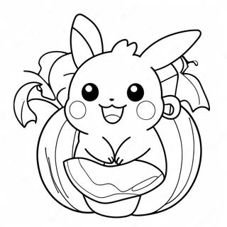 Kolorowanka Uroczy Pikachu W Dyni 29267-26430