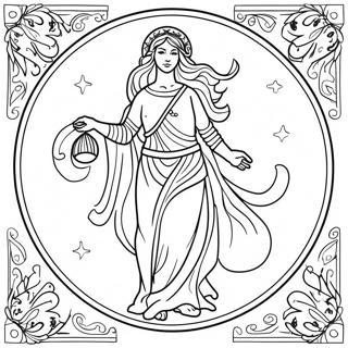 Kolorowanka Znaku Zodiaku Panny 29477-26587