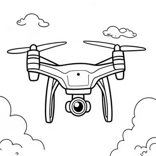 Kolorowanka Z Latajacym Dronem Na Niebie 29728-26792