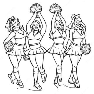 Kolorowanka Cheerleaderek Arizona Cardinals 30659-27522