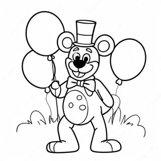 Kolorowanka Z Toy Freddy Z Kolorowymi Balonami 31249-27993