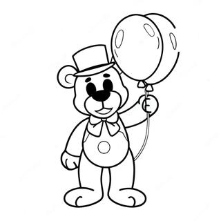 Kolorowanka Z Toy Freddy Z Kolorowymi Balonami 31249-27994