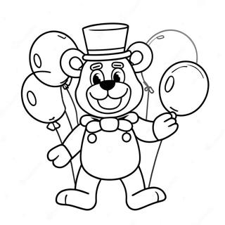 Kolorowanka Z Toy Freddy Z Kolorowymi Balonami 31249-27996