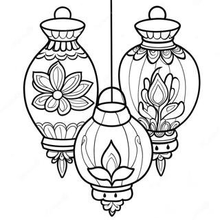 Kolorowanka Jasno Oswietlonych Lampionow Diwali 31329-28057