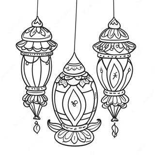 Kolorowanka Jasno Oswietlonych Lampionow Diwali 31329-28058