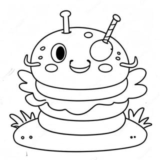 Uroczy Krabby Patty Z Usmiechnieta Twarza Kolorowanka 31399-28116