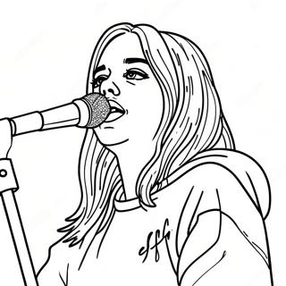 Kolorowanka Billie Eilish Na Koncercie 3249-2655