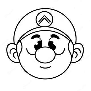 Twarz Mario Kolorowanki