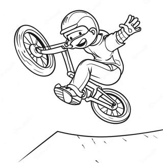 Kolorowanka Cool Bmx Stunt Rider 32932-17225