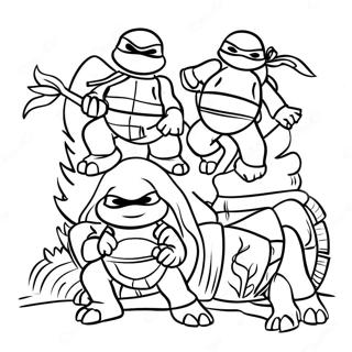 Swiateczne Ninja Turtles Dekorujace Choinke Na Kolorowance 33622-17774