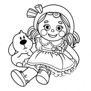 Raggedy Ann Z Jej Lalka Kolorowanka 33672-17813