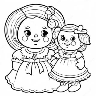 Raggedy Ann Z Jej Lalka Kolorowanka 33672-17814