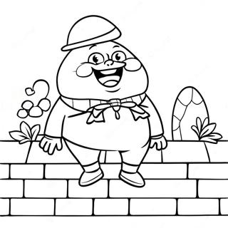 Kolorowanka Z Humpty Dumpty Siedzacym Na Murze 33813-17917