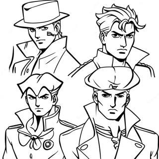 Kolorowanka Z Postaciami Z Jojos Bizarre Adventure 34403-28663