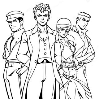 Kolorowanka Z Postaciami Z Jojos Bizarre Adventure 34403-28664