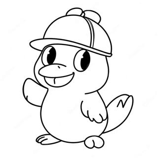 Zabawna Kolorowanka Psyduck W Kapeluszu 34453-28701