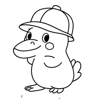 Zabawna Kolorowanka Psyduck W Kapeluszu 34453-28702