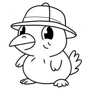 Zabawna Kolorowanka Psyduck W Kapeluszu 34453-28704