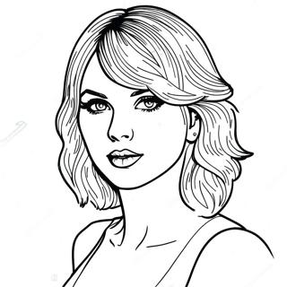 Kolorowanka Z Taylor Swift W Stylu Reputation 3509-2851