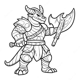 Kolorowanka Dragonborn W Bitwie 35404-29458