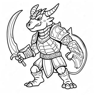 Kolorowanka Dragonborn W Bitwie 35404-29459