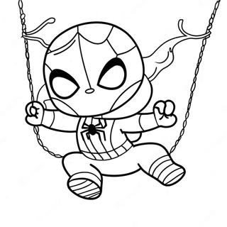 Kolorowanka Chibi Spider Mana W Ruchu 36084-30102