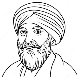 Kolorowanka Kolorowego Turbanu Sikh 36495-30428