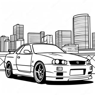 Kolorowanka Nissan Skyline R34 36965-30783