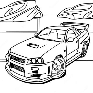 Kolorowanka Nissan Skyline R34 36965-30784