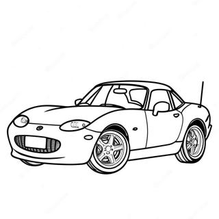 Kolorowanka Sportowego Samochodu Miata 37125-30916