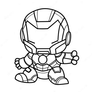 Uroczy Chibi Iron Man Do Kolorowania 37186-30967