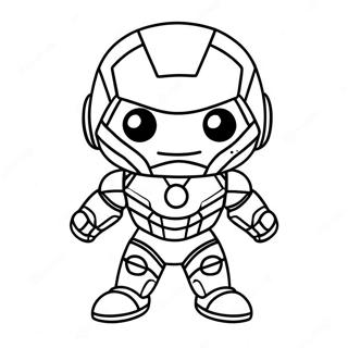 Uroczy Chibi Iron Man Do Kolorowania 37186-30968