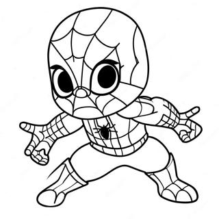 Chibi Spiderman Kolorowanki