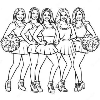 Kolorowanka Cheerleaderek Atlanta Falcons 38637-32117