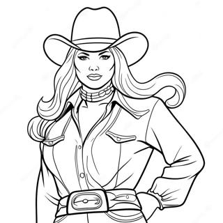 Vintage Cowgirl Z Lassiem Kolorowanka 38727-32187