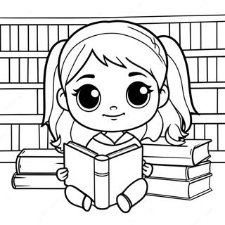 Kolorowanka Chibi Hermione Granger Z Ksiazkami 39638-32900