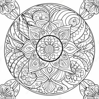 Kolorowanka Z Mandala Swietej Geometrii 39747-32974