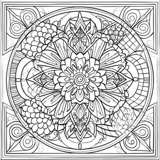 Kolorowanka Z Mandala Swietej Geometrii 39747-32976